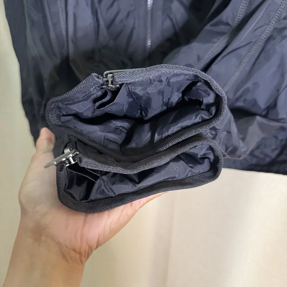 VTG Diesel Technical Nylon Flight Jacket Packable Windbreaker Zip Black Men XXXL